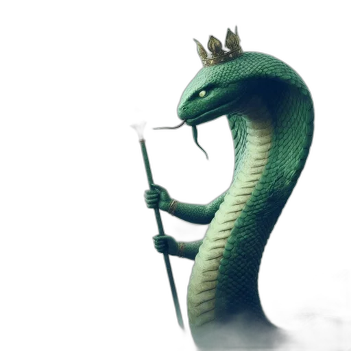 dragon, staff, sword, crown transparent PNG cut-out