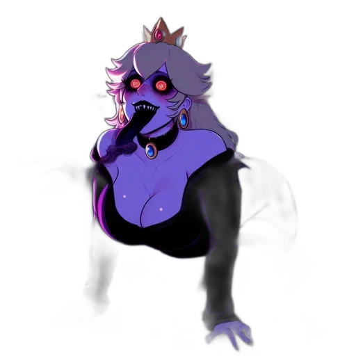 creature, mask, crown, staff transparent PNG cut-out
