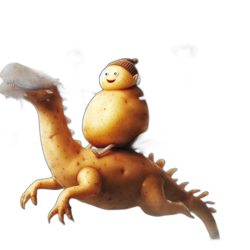 creature, dragon, animal, staff transparent PNG cut-out