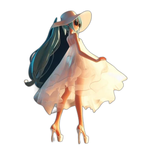 dress, crown, hair, creature transparent PNG cut-out
