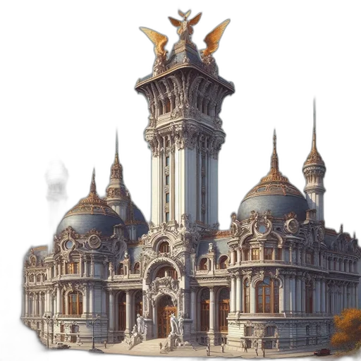 crown, building, sword, concept art transparent PNG cut-out