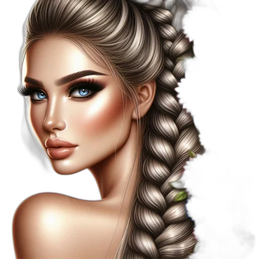 hair, jewelry, face, crown transparent PNG cut-out