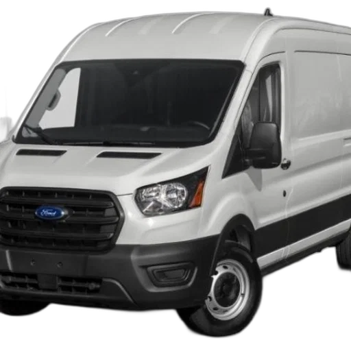 white, ford, transit, van transparent PNG cut-out