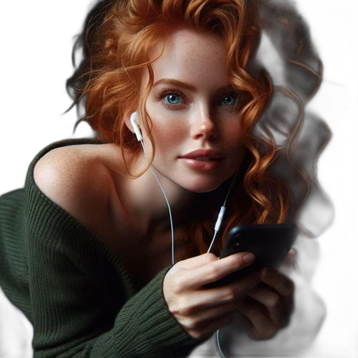jewelry, face, hair, photorealistic transparent PNG cut-out