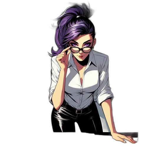 staff, jacket, comic book art, cartoon transparent PNG cut-out
