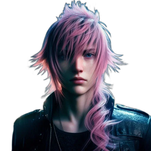 hair, cyberpunk, concept art, photorealistic transparent PNG cut-out