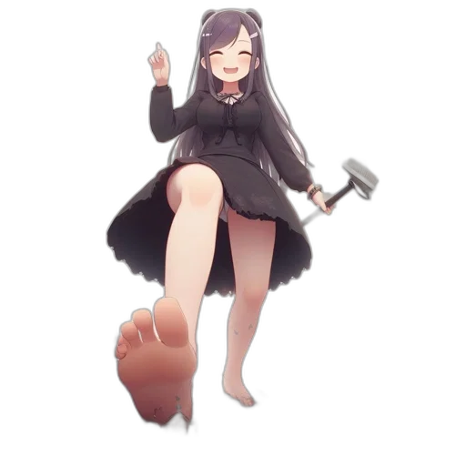 weapon, staff, creature, dress transparent PNG cut-out