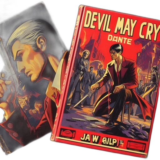 comic book art, two, identical, titles transparent PNG cut-out