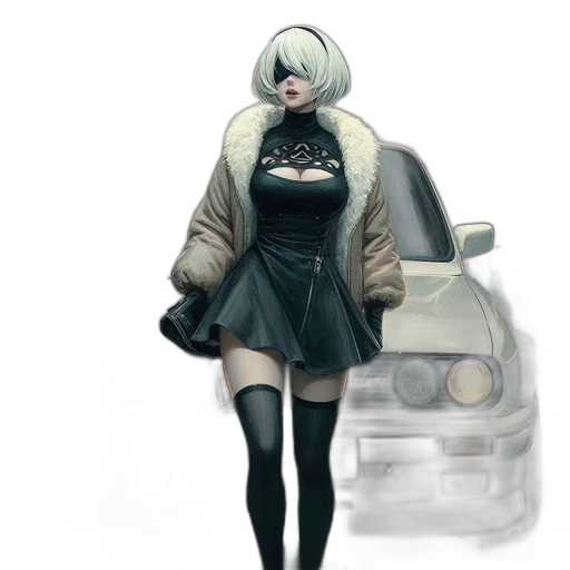 jacket, car, dress, robot transparent PNG cut-out
