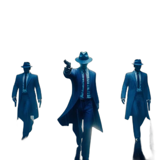 staff, hat, jacket, mask transparent PNG cut-out