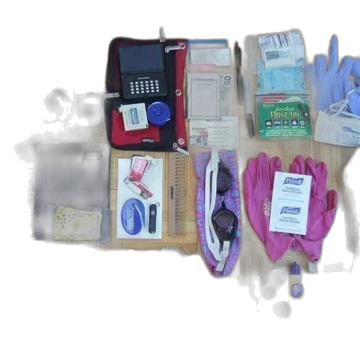 collection, items, including, notebook transparent PNG cut-out
