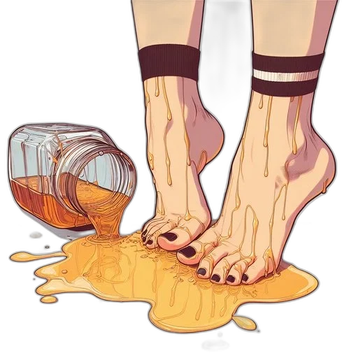 shoes, food, watercolor, comic book art transparent PNG cut-out