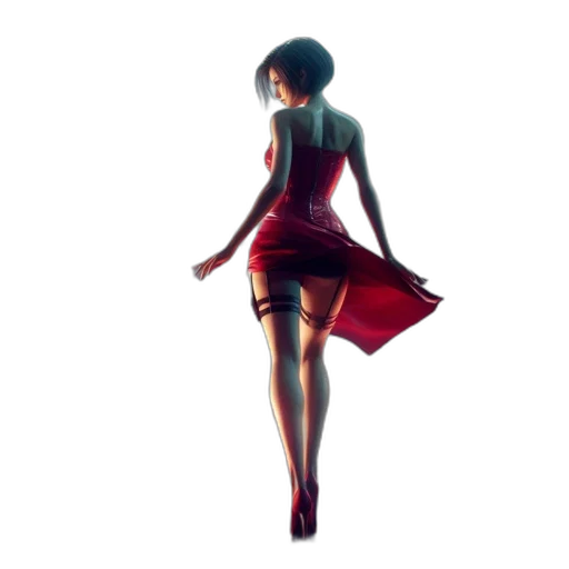 dress, concept art, 3d render, pixel art transparent PNG cut-out