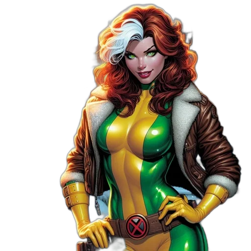 comic book art, concept art, woman, vivid transparent PNG cut-out