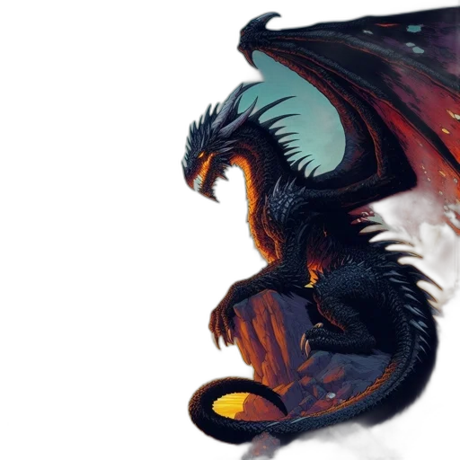 dragon, creature, fantasy art, concept art transparent PNG cut-out