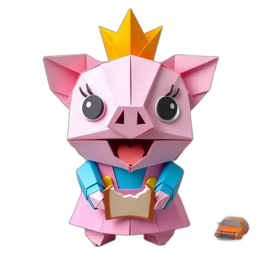 animal, crown, creature, 3d render transparent PNG cut-out