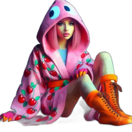 dress, jacket, concept art, 3d render transparent PNG cut-out