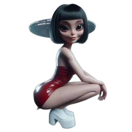 dress, robot, creature, concept art transparent PNG cut-out