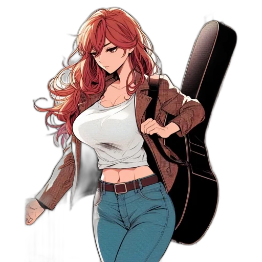 jacket, weapon, cartoon, comic book art transparent PNG cut-out