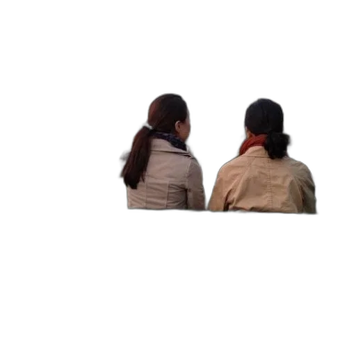 jacket, staff, hair, furniture transparent PNG cut-out