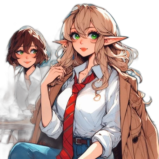 staff, hair, creature, anime transparent PNG cut-out