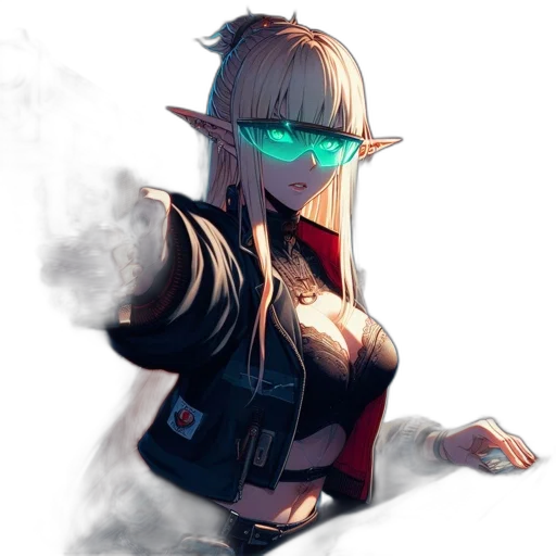 staff, jacket, mask, weapon transparent PNG cut-out