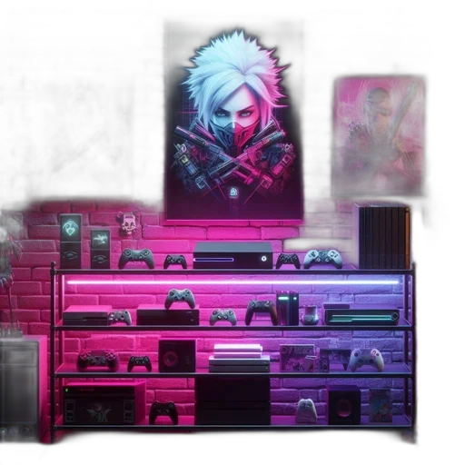 furniture, weapon, jewelry, cyberpunk transparent PNG cut-out