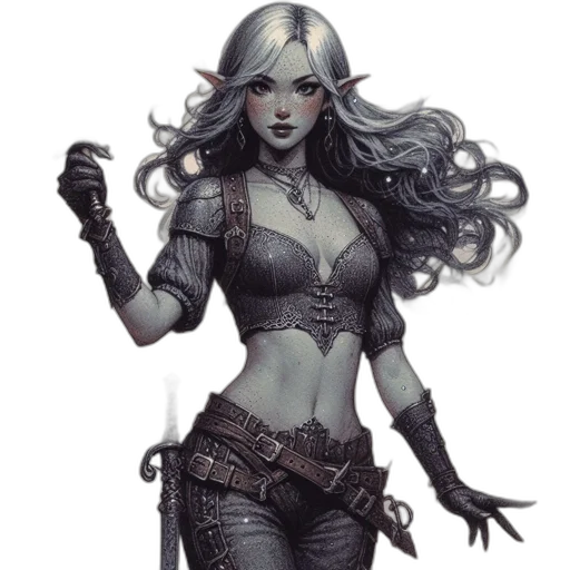 fantasy art, comic book art, concept art, pixel art transparent PNG cut-out