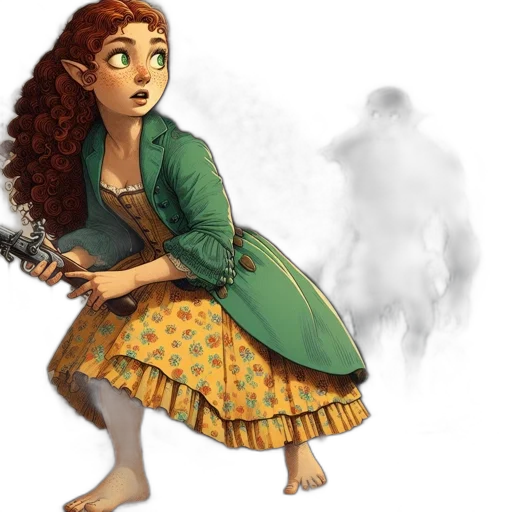 dress, staff, concept art, fantasy art transparent PNG cut-out
