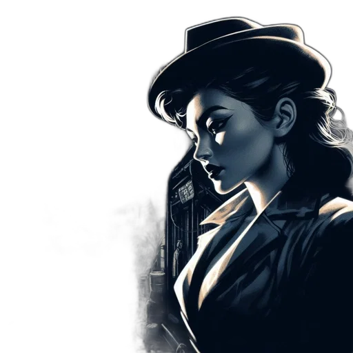 hat, staff, face, comic book art transparent PNG cut-out