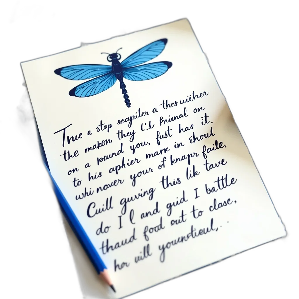 flower, concept art, blue, handwritten transparent PNG cut-out