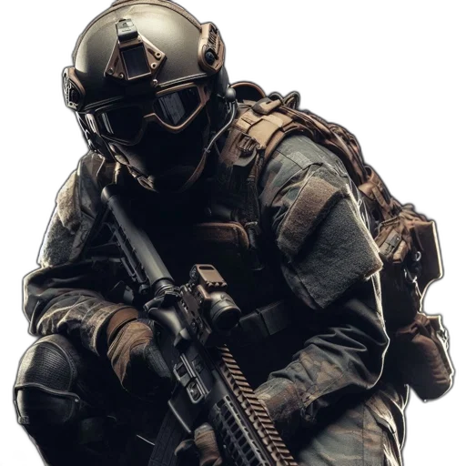 weapon, mask, face, jacket transparent PNG cut-out