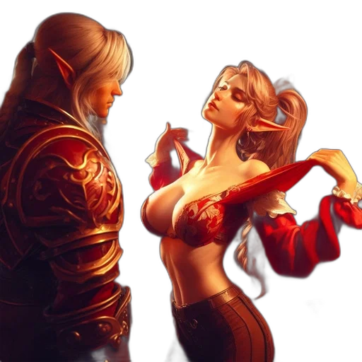 fantasy art, concept art, comic book art, pixel art transparent PNG cut-out