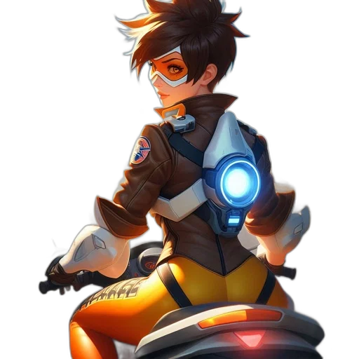 jacket, robot, weapon, staff transparent PNG cut-out