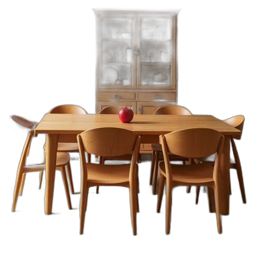 furniture, 3d render, earth tones, wooden transparent PNG cut-out