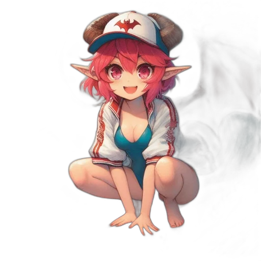 hat, dragon, staff, creature transparent PNG cut-out