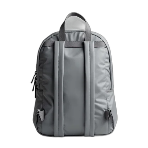 jacket, front, grey, bag transparent PNG cut-out