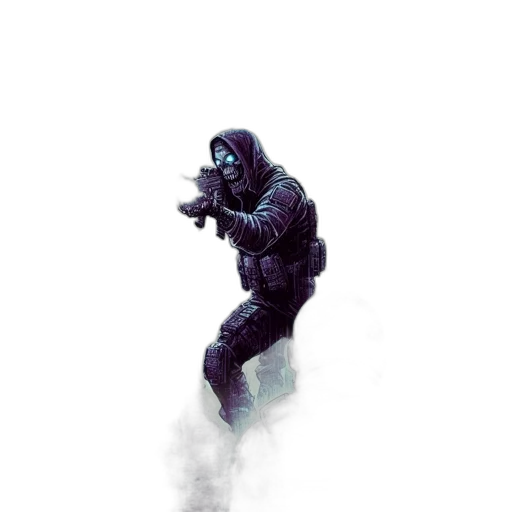 weapon, jacket, creature, robot transparent PNG cut-out