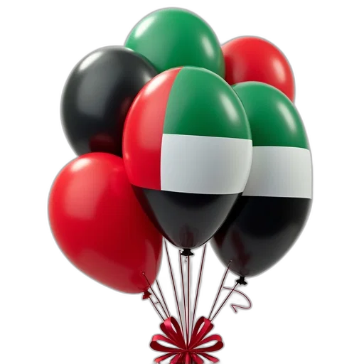3d render, flag, united, arab transparent PNG cut-out