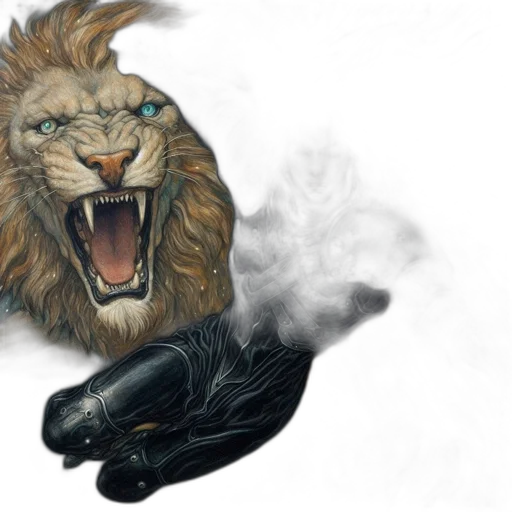 weapon, staff, animal, fantasy art transparent PNG cut-out