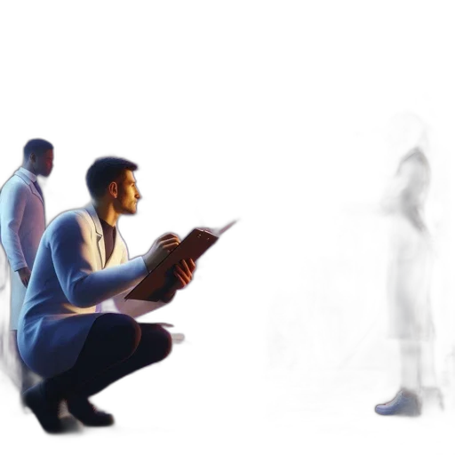 staff, 3d render, concept art, fog transparent PNG cut-out