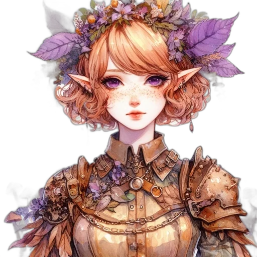 crown, dress, staff, flower transparent PNG cut-out