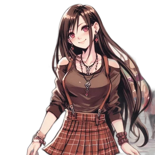 dress, staff, hair, anime transparent PNG cut-out