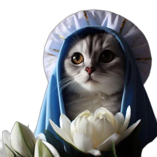 flower, hat, crown, animal transparent PNG cut-out