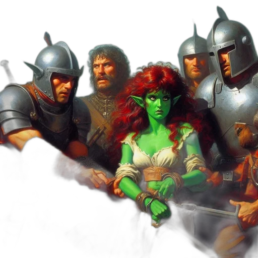 fantasy art, concept art, comic book art, pixel art transparent PNG cut-out