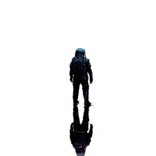robot, jacket, creature, staff transparent PNG cut-out