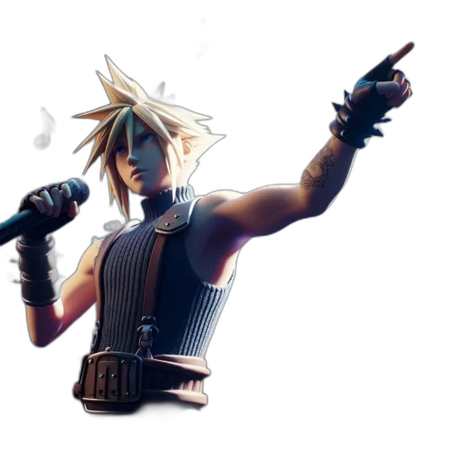 weapon, staff, jacket, mask transparent PNG cut-out