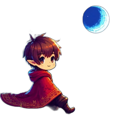 staff, dragon, creature, pixel art transparent PNG cut-out