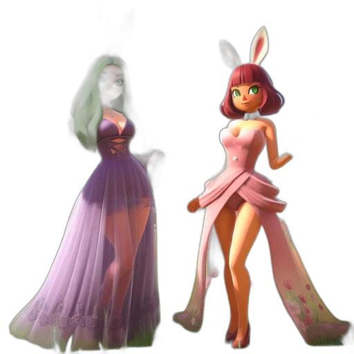 dress, concept art, 3d render, fantasy art transparent PNG cut-out