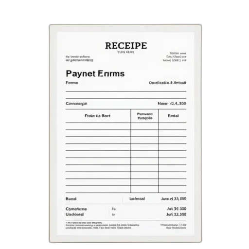 receipt, form, rent, payment transparent PNG cut-out